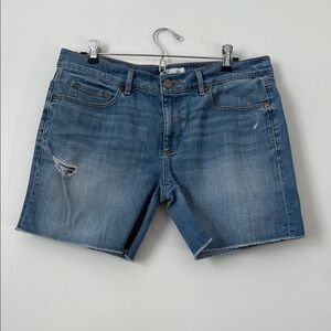 LOFT Distressed Denim Shorts